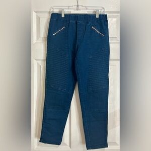 Umgee Blue womens Pants with Zipper Accents